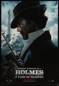 4s652 SHERLOCK HOLMES: A GAME OF SHADOWS teaser DS 1sh '11 Robert Downey Jr in title role!