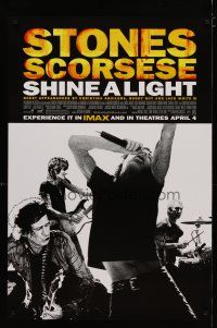 4s654 SHINE A LIGHT advance DS 1sh '08 Martin Scorcese's Rolling Stones documentary, concert image!