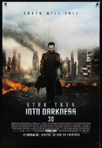 4s698 STAR TREK INTO DARKNESS Earth will fall advance DS 1sh '13 rubble & Benedict Cumberbatch!