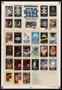 4s712 STAR WARS CHECKLIST Kilian 2-sided 1sh '85 great images of U.S. posters!