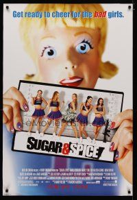 4s717 SUGAR & SPICE advance DS 1sh '01 great mugshot of Mena Suvari & sexy bad girl cheerleaders!