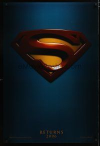 4s723 SUPERMAN RETURNS teaser DS 1sh '06 Bryan Singer, Brandon Routh, Kate Bosworth, Kevin Spacey