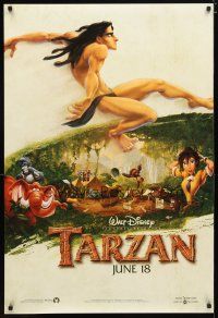 4s727 TARZAN June 18 advance DS 1sh '99 Walt Disney, from Edgar Rice Burroughs!