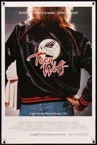 4s729 TEEN WOLF back style 1sh '85 teenage werewolf Michael J. Fox, different image!