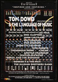 4s747 TOM DOWD & THE LANGUAGE OF MUSIC 1sh '03 rock & roll music documentary!