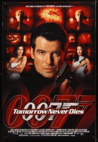 4s750 TOMORROW NEVER DIES DS 1sh '97 Pierce Brosnan as Bond, Michelle Yeoh, sexy Teri Hatcher!