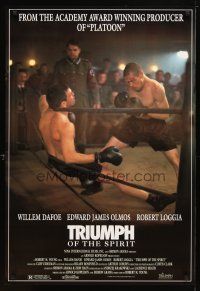 4s763 TRIUMPH OF THE SPIRIT 1sh '89 Robert M. Young directed, William Dafoe boxing for Nazis!