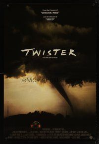 4s775 TWISTER int'l DS 1sh '96 storm chasers Bill Paxton & Helen Hunt, cool image of tornado!