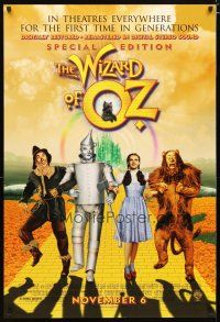 4s822 WIZARD OF OZ advance DS 1sh R98 Victor Fleming, Judy Garland all-time classic!