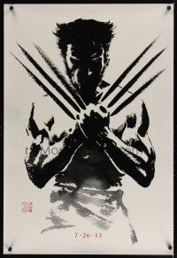 4s828 WOLVERINE style A teaser DS 1sh '13 cool stylized artwork of Hugh Jackman in title role!
