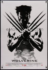 4s827 WOLVERINE revised style B advance DS 1sh '13 stylized art of Hugh Jackman in title role!