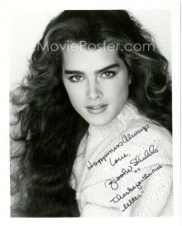 4t551 BROOKE SHIELDS signed 8x10 REPRO still '90s great head & shoulders portrait of the sexy star!