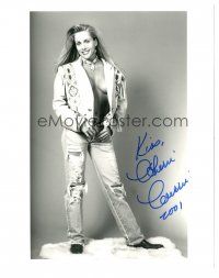 4t555 CHERIE CURRIE signed 8x10 REPRO still '01 full-length portrait in wild leather jacket!