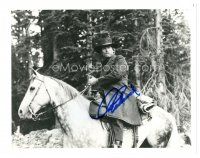 4t562 CLINT EASTWOOD signed 8x10 REPRO still '90s western portrait on horseback from Pale Rider!