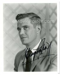 4t604 GEORGE PEPPARD signed 8x10 REPRO still '90s cool smiling close up portrait in suit and tie!