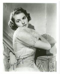 4t615 INGRID BERGMAN signed 8x10 REPRO still '80s close-up of the star at staircase banister!