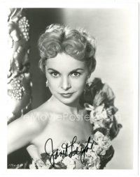 4t629 JANET LEIGH signed 8x10 REPRO still '90s close up portrait of the star in cool flower dress!
