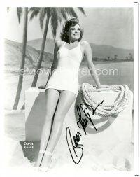 4t630 JANIS PAIGE signed 8x10 REPRO still '90s wonderful full-length portrait in swimsuit!