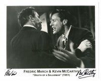 4t654 KEVIN MCCARTHY signed 8x10 REPRO still '80s in dramatic scene from Death of a Salesman!