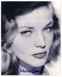 4t665 LAUREN BACALL signed 8x10 REPRO still '90s wonderful super close-up of the gorgeous star!