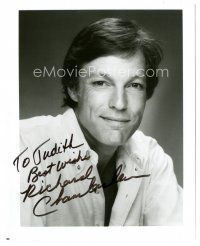 4t728 RICHARD CHAMBERLAIN signed 8x10 REPRO still '90s cool smiling close up of the actor!