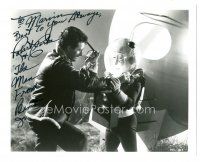 4t731 ROBERT CLARKE signed 8x10 REPRO still '90s cool scene with alien from The Man From Planet X!