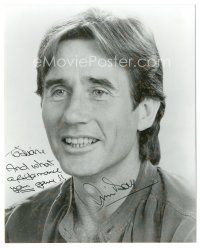 4t633 JIM DALE signed 8x10 REPRO still '80s cool close up smiling portrait of the English actor!
