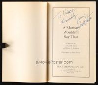 4t153 LEONARD STERN signed paperback book '94 A Martian Wouldn't Say That, wacky TV exec memos!