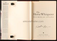 4t138 NICHOLAS EVANS signed English hardcover book '95 his novel The Horse Whisperer!