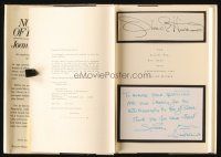 4t139 NO BED OF ROSES signed cards in hardcover book '78 by Joan Fontaine AND Olivia De Havilland