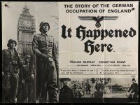 4t178 IT HAPPENED HERE signed British quad '66 by director Kevin Brownlow, Hitler's England!