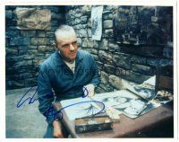 4t525 ANTHONY HOPKINS signed color 8x10 REPRO still '90s as Hannibal Lector in Silence of the Lambs