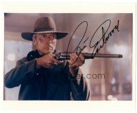 4t567 CLINT EASTWOOD signed color 8x10 REPRO still '90s w/ shotgun in bar scene from Unforgiven!