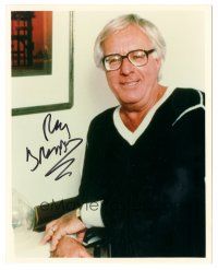 4t719 RAY BRADBURY signed color 8x10 REPRO still '90s waist-high portrait of the great author!