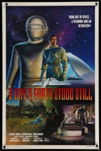 4t163 DAY THE EARTH STOOD STILL signed Kilian 1sh R94 by Billy Gray, great Rodriguez art of Gort!