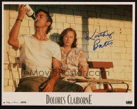 4t022 DOLORES CLAIBORNE signed French LC '95 by Kathy Bates, who's close up with David Strathairn!