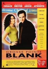 4t166 GROSSE POINTE BLANK signed DS 1sh '97 by John Cusack, who's with Minnie Driver!