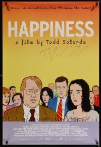 4t167 HAPPINESS signed 1sh '98 by director Todd Solondz, great cartoon art of top stars!