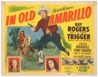 4t198 IN OLD AMARILLO signed TC '51 by Roy Rogers, two great images of the cowboy star + Trigger!