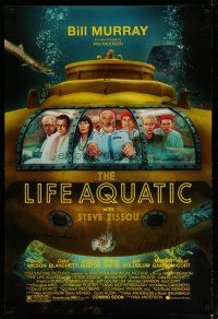 4t171 LIFE AQUATIC WITH STEVE ZISSOU signed advance DS 1sh '04 by Wes Anderson AND Owen Wilson!