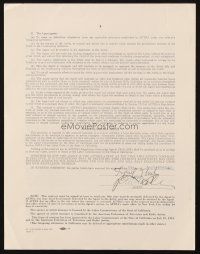 4t067 INGRID THULIN signed contract '60 on AFTRA contract, represented by Paul Kohner for one year!