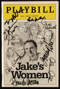 4t088 JAKE'S WOMEN signed playbill '92 by the ENTIRE cast, Alda, Burton, Van Patten, Vaccaro + 4!