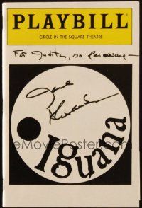 4t090 JANE ALEXANDER signed playbill '88 when she appeared on stage in The Night of the Iguana!