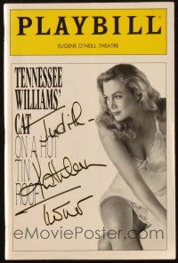 4t094 KATHLEEN TURNER signed playbill '90 when she appeared on stage in Cat on a Hot Tin Roof!