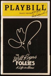 4t095 KEITH CARRADINE signed playbill '91 when he appeared on stage in The Will Rogers Follies!