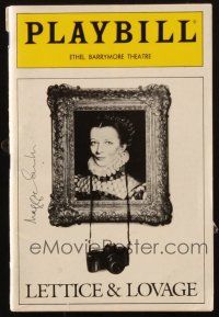 4t100 MAGGIE SMITH signed playbill '90 when she appeared on stage in Lettice & Lovage!