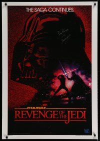 4t172 RETURN OF THE JEDI signed REPRO 1sh '83 by David Prowse, Struzan Revenge of the Jedi art!