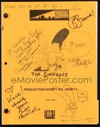 4t006 SIMPSONS signed table draft TV script Aug 19, 2010, by Groening, Cartwright, Azaria + 3 more!