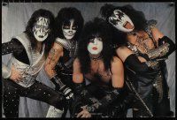 4t184 KISS signed commercial poster '97 by Gene Simmons, Paul Stanley, Frehley, AND Peter Criss!