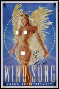 4t195 WIND SONG signed special 16x25 '00s full-length sexy naked close up with angel wings!